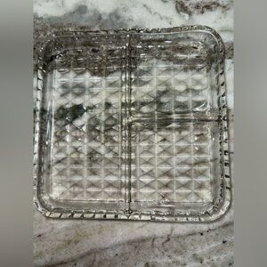 Jeannette Depression Glass Crystal WINDSOR Diamond Relish Tray